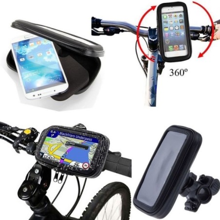 Soporte para Bicicleta con Funda Resistente para Smartphones de hasta 5.5"