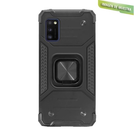 Carcasa Reforzada Negra + Anillo Magnético Samsung Galaxy S21 FE