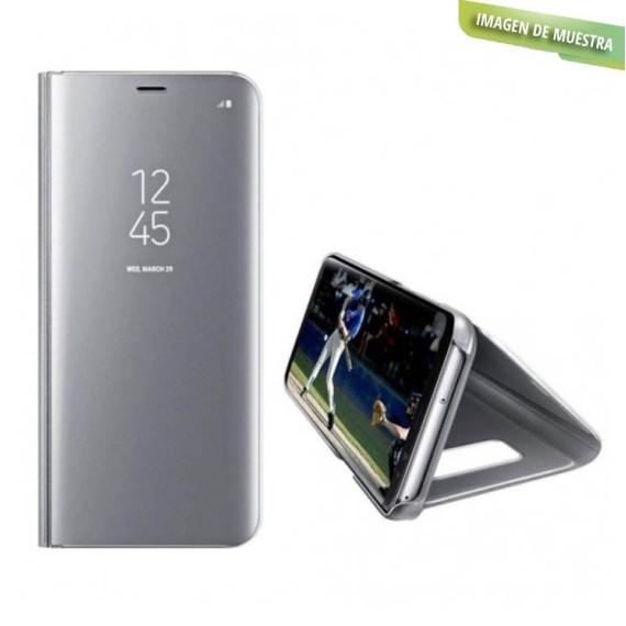 Funda Libro Clear View Plata Samsung Galaxy S20 FE 5G