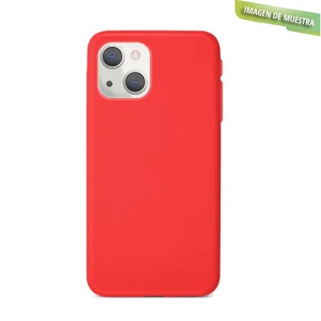 Funda Gel Tacto Silicona Roja iPhone 13 Mini