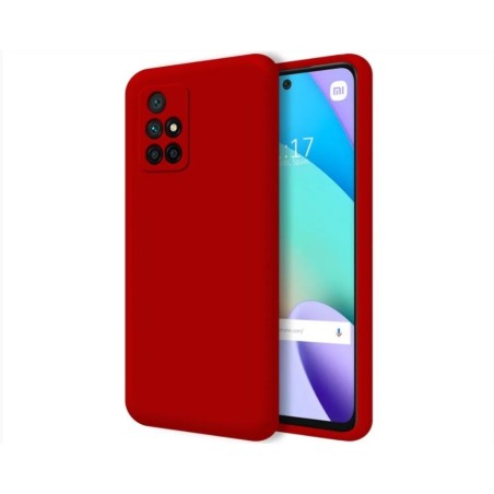 Funda Gel Tacto Silicona Roja Xiaomi Redmi 10