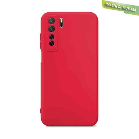 Funda Gel Tacto Silicona Roja Huawei P40 Lite 5G