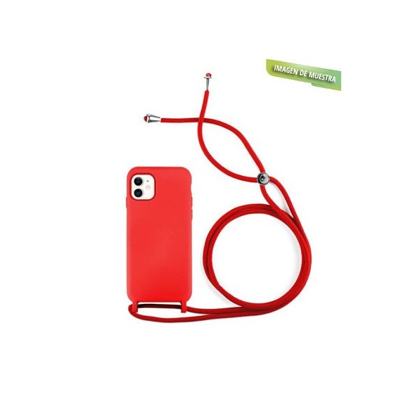 Funda Gel Tacto Silicona + Colgante Roja Xiaomi Redmi Note10 5G