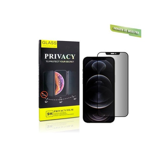 Protector Pantalla Privacidad Full 3D Negra Cristal Templado iPhone 13 / iPhone  13 Pro / iPhone 14