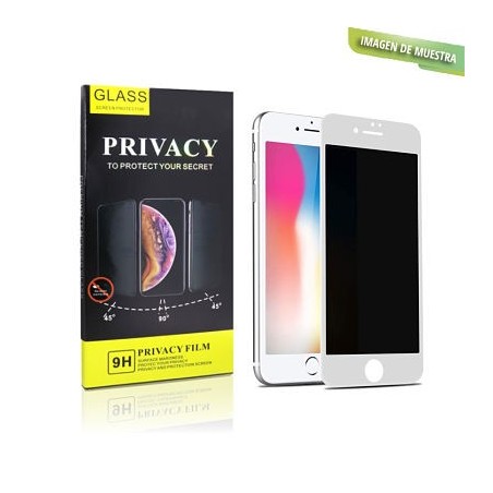 Protector Pantalla Privacidad Full 3D Blanco Cristal Templado iPhone 6 / iPhone 6s / iPhone 7 / iPhone 8 / iPhone SE 2020