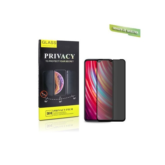 Protector Pantalla Privacidad Full 3D Negra Cristal Templado Xiaomi Redmi Note8 Pro
