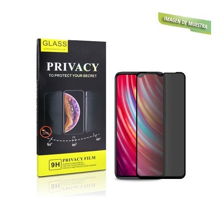 Protector Pantalla Privacidad Full 3D Negra Cristal Templado Xiaomi Redmi Note8 Pro