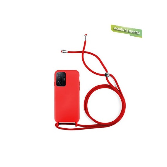 Funda Gel Tacto Silicona + Colgante Roja Xiaomi Mi 11 T / Mi 11 T Pro