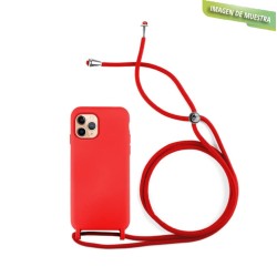 Funda Gel Tacto Silicona + Colgante Rojo iPhone 11 Pro