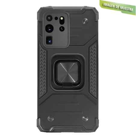 Carcasa Reforzada Negra + Anillo Magnético Samsung Galaxy S20 Ultra