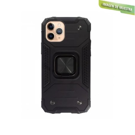 Carcasa Reforzada Negra + Anillo Magnético iPhone 11 Pro