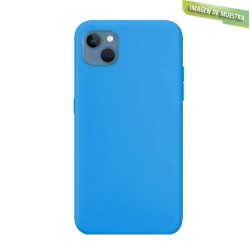 Funda Gel Tacto Silicona Azul iPhone 14 Plus