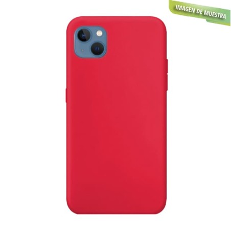 Funda Gel Tacto Silicona Roja iPhone 14