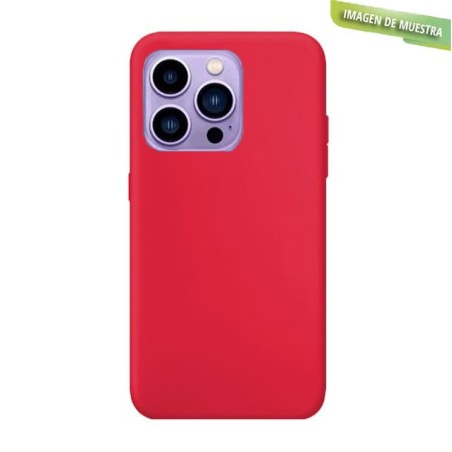 Funda Gel Tacto Silicona Roja iPhone 14 Pro