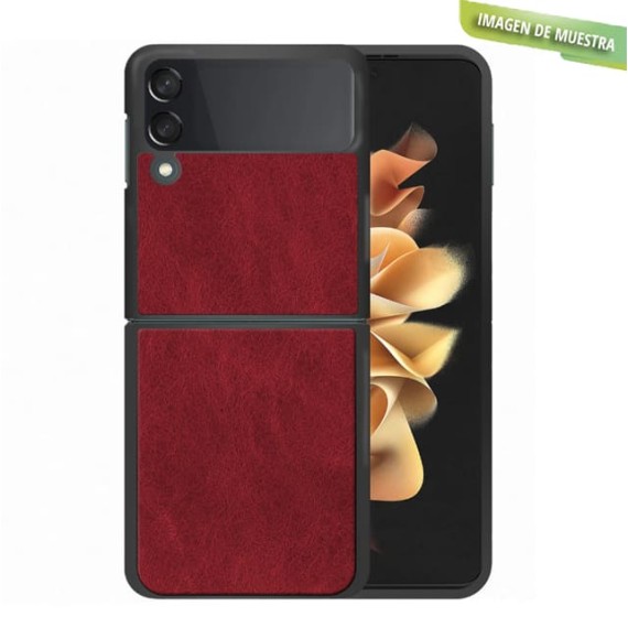 Carcasa Polipiel Rojo Samsung Galaxy Z Flip 4