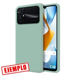 Funda Gel Tacto Silicona Azul Turquesa Xiaomi Poco C40