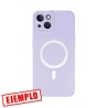 Funda Transparente Premium Anti-Golpe Gel Rosa y Azul Turquesa + Tapa Cámara iPhone 13 Pro Max