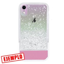 Carcasa Reforzada Premium Purpu + Soporte Plegable Rosa iPhone XR