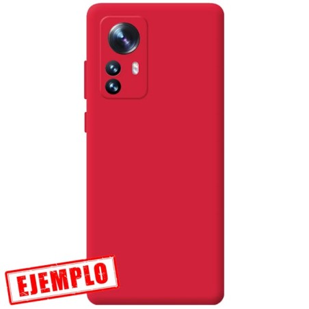 Funda Gel Tacto Silicona Roja Cámara 3D Xiaomi 12T / 12T Pro