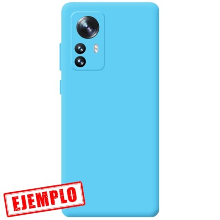 Funda Gel Tacto Silicona Azul Cámara 3D Xiaomi 12T / 12T Pro