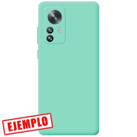 Funda Gel Tacto Silicona Azul Turquesa Cámara 3D Xiaomi 12T / 12T Pro
