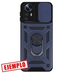 Carcasa Reforzada Azul + Anillo Magnético + Tapa Cámara Xiaomi 12T / 12T Pro