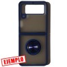 Carcasa Reforzada Negra + Anillo Magnético Samsung Galaxy Z Flip 3 / Flip 4