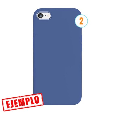 Funda Gel Tacto Silicona Azul iPhone 6 / iPhone 6S / iPhone 7 / iPhone 8 / iPhone SE 2020