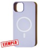 Funda Gel Tacto Silicona Azul Magsafe iPhone 14 Plus