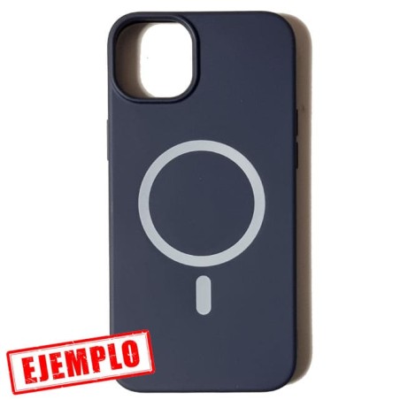 Funda Gel Tacto Silicona Azul Magsafe iPhone 14 Pro Max