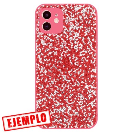 Carcasa Glitter Tipo Swaroski Roja iPhone 11