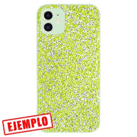 Carcasa Glitter Tipo Swaroski Verde iPhone 11