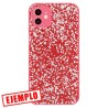 Carcasa Glitter Tipo Swaroski Roja iPhone 12