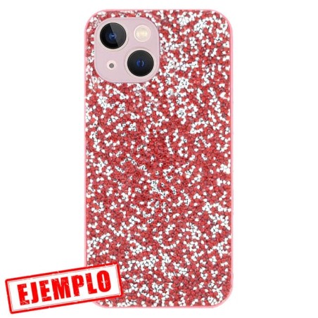 Carcasa Glitter Tipo Swaroski Roja iPhone 13