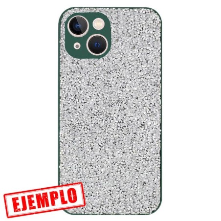 Carcasa Glitter Tipo Swaroski Verde Oscuro iPhone 13