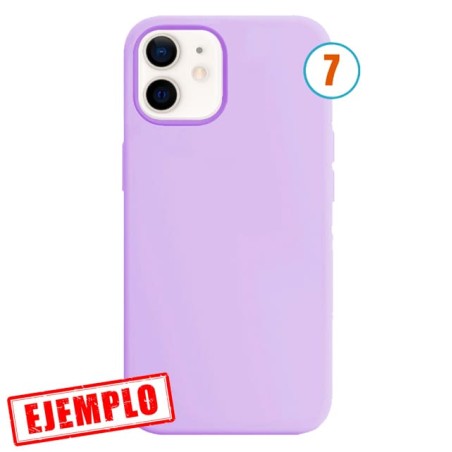 Funda Gel Tacto Silicona Color Nº 7 iPhone 12 / 12 Pro