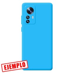 Funda Gel Tacto Silicona Azul Cámara 3D Xiaomi 12 Lite