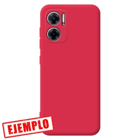 Funda Gel Tacto Silicona Roja Cámara 3D Xiaomi Redmi 10 5G