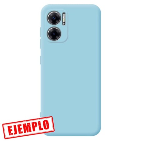 Funda Gel Tacto Silicona Azul Cámara 3D Xiaomi Redmi 10 5G