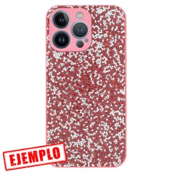 Carcasa Glitter Tipo Swaroski Roja iPhone 14 Pro Max