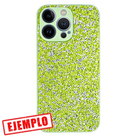 Carcasa Glitter Tipo Swaroski Verde iPhone 13 Pro