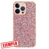 Carcasa Glitter Tipo Swaroski Rosa iPhone 13 Pro Max
