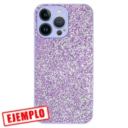 Carcasa Glitter Tipo Swaroski Lila iPhone 13 Pro Max
