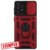 Carcasa Reforzada Roja + Anillo Magnético + Tapa Cámara Samsung Galaxy A13 4G