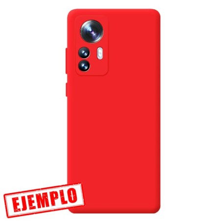 Funda Gel Tacto Silicona Roja Cámara 3D Xiaomi 12 / 12X