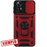 Carcasa Reforzada Roja + Anillo Magnético + Tapa Cámara Xiaomi 12 / 12X