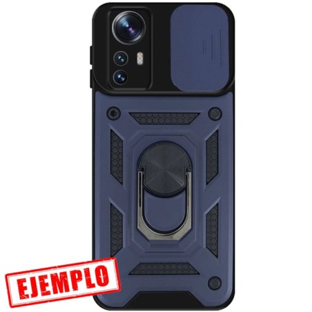 Carcasa Reforzada Azul + Anillo Magnético + Tapa Cámara Xiaomi 12 / 12X
