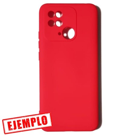Funda Gel Tacto Silicona Roja Cámara 3D Xiaomi Redmi 10C