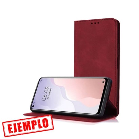 Funda Libro Roja con ranuras para tarjetas Xiaomi Redmi 10C