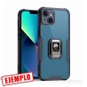 Carcasa Reforzada Azul + Anillo Magnético + Tapa Cámara iPhone 14 Plus